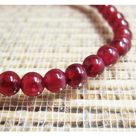 宝石質ブレスレット ルビー AAA 5.0m玉 内寸15Cm |  | 01