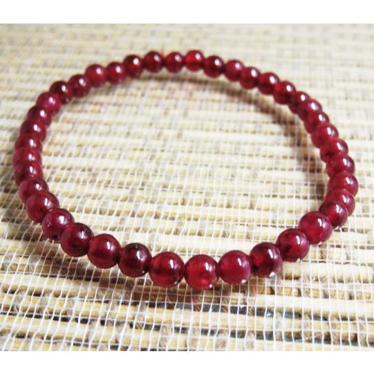 宝石質ブレスレット ルビー AAA 5.0m玉 内寸15Cm |  | 02