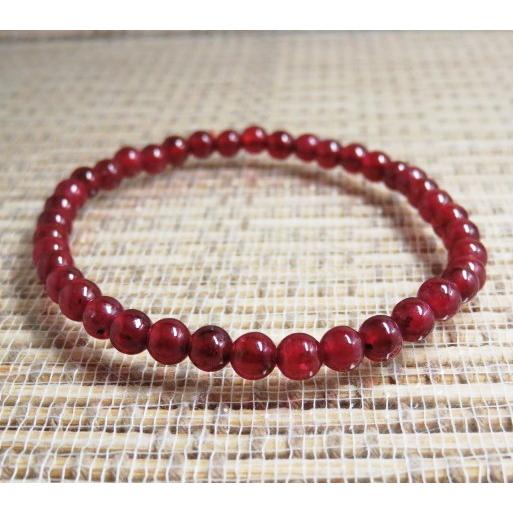 宝石質ブレスレット ルビー AAA 5.0m玉 内寸15Cm |  | 04