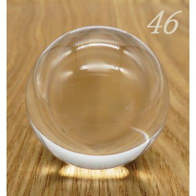 天然石 水晶丸玉 46〜47mm玉 クリアー品質ランク-AA 僅かにキス有 水晶 水晶球 穴無 透明度高い 置物 原石 クリアウォーター パワーストーン