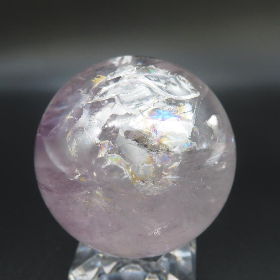 丸玉 ラベンダー アメジスト丸玉 53mm (206g) 紫水晶 浄化 ヒーリング クリスタル 置物の画像