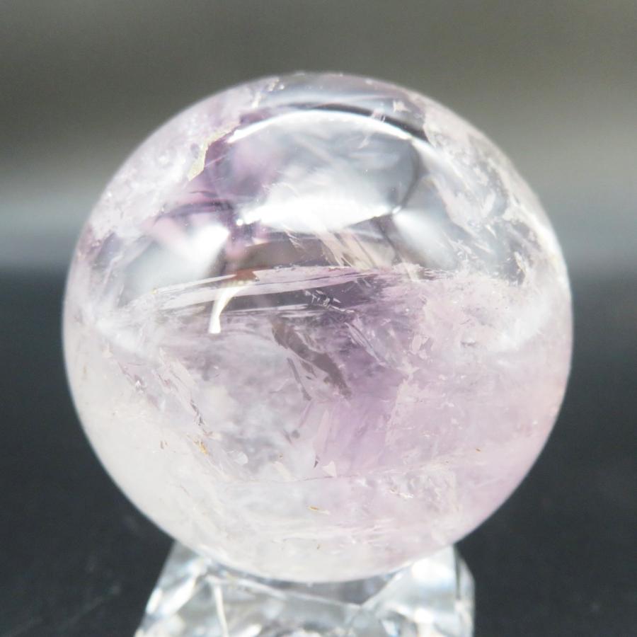 丸玉 ラベンダー アメジスト丸玉 53mm (206g) 紫水晶 浄化 ヒーリング クリスタル 置物の画像