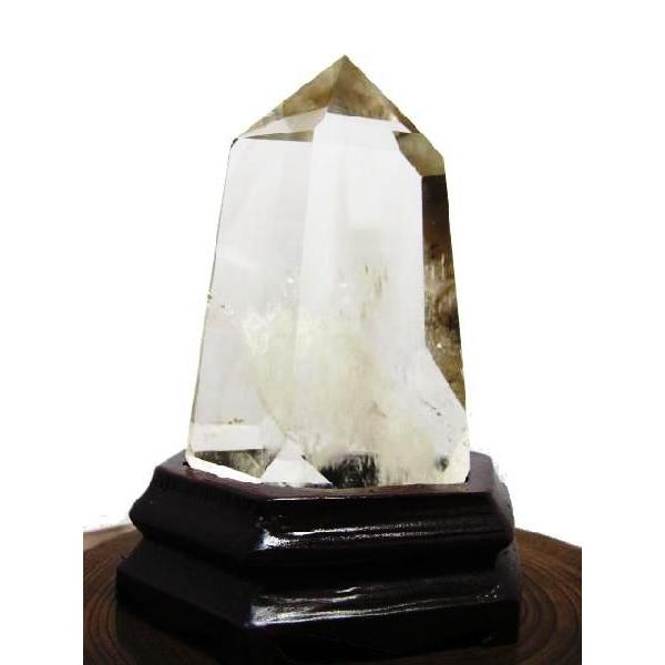 天然石　水晶　原石　ポイント　約12cm 台座付 水晶ポイント台付 497 : luz - 通販 - Yahoo!ショッピング