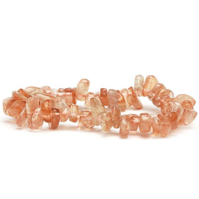 カザフスタン産 ストロベリークォーツ ブレスレット 5x7mm〜8x10mm