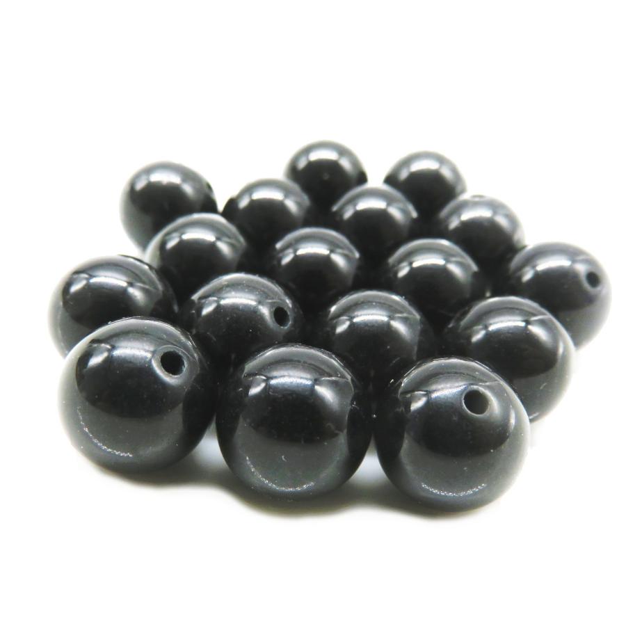 黒翡翠 10.0mm玉 AA 1粒売り 天然石ビーズ ブラック ジェダイト : luz