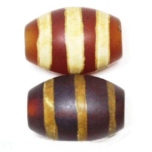 チベット 天珠ビーズ 三線珠 14×10mm 1個売り : luz - 通販 - Yahoo