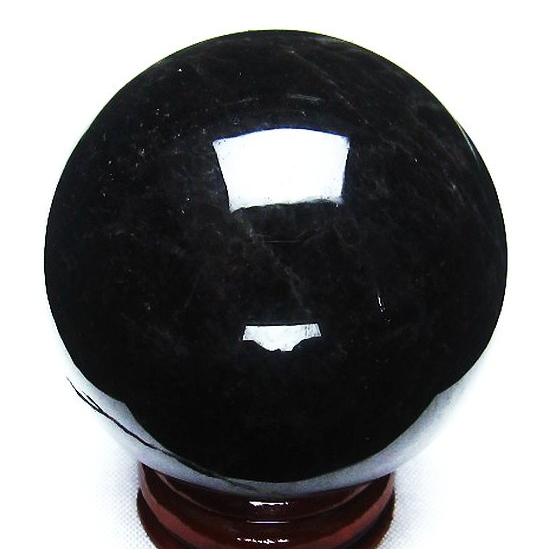 天然石丸玉 黒水晶(モリオン) 36〜40mm 【宅急便送のみ対応】