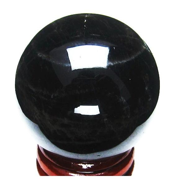 天然石丸玉 黒水晶(モリオン) 36〜40mm 【宅急便送のみ対応】の画像