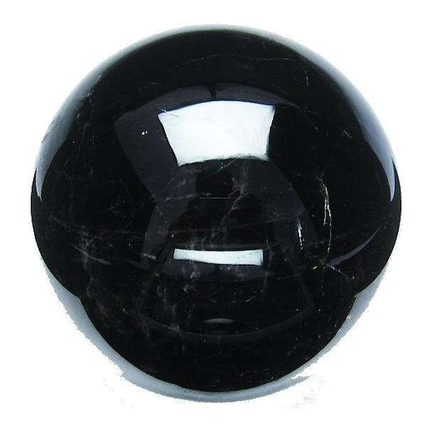 天然石丸玉 黒水晶(モリオン) 約46〜47mm 【宅急便送料無料】 : luz