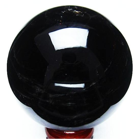 天然石丸玉 黒水晶(モリオン) 約46〜47mm 【宅急便送料無料】 : luz