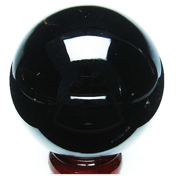 天然石丸玉 黒水晶(モリオン) 約46〜47mm 【宅急便送料無料】 : luz