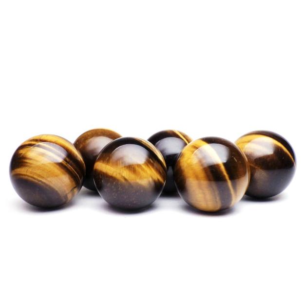 丸玉 タイガーアイ 約25mm玉 穴無 パワーストーン 置き石 大玉