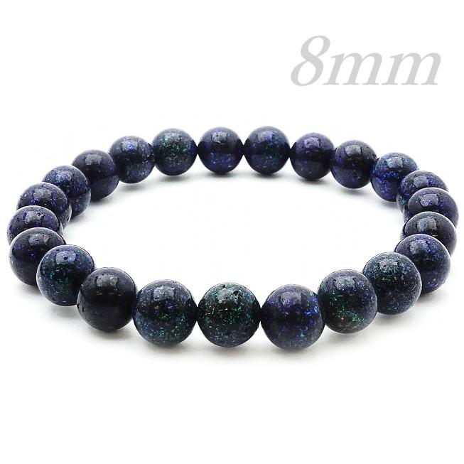 ブレスレット 高品質ブラックオパール（Black Opal) AAA 8.0mm玉 15.5cm