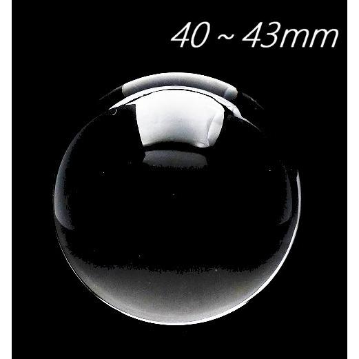 天然石 水晶丸玉 40〜43mm玉 クリアー品質ランク-AA 僅かにキス