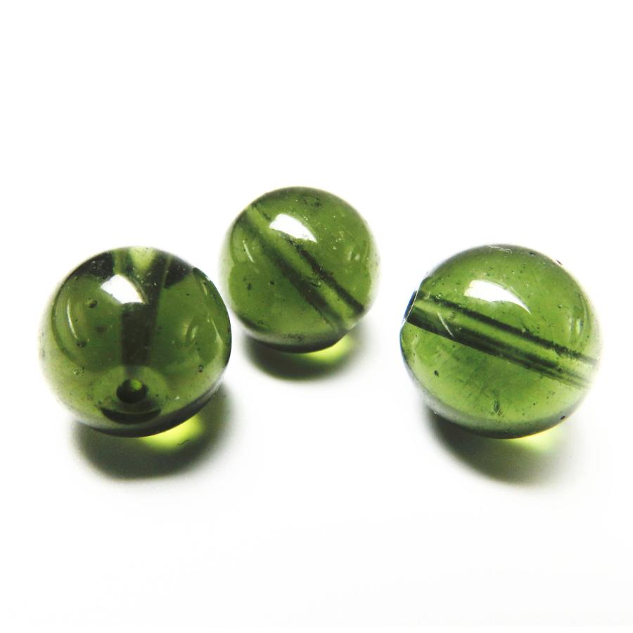 隕石ビーズ モルダバイト 9.0mm玉 1粒売り パワーストーン バラ売り