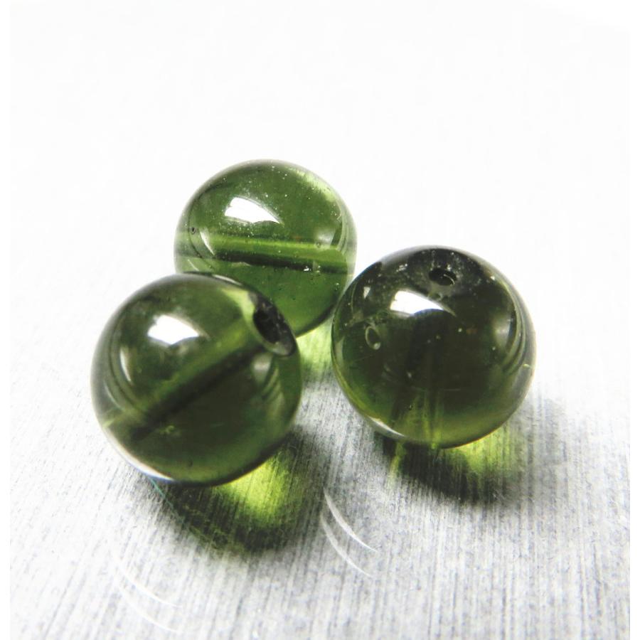 隕石ビーズ モルダバイト 9.0mm玉 1粒売り パワーストーン バラ売り