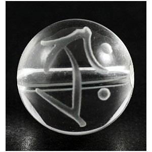 水晶梵字彫刻ビーズ１０/１２mm　【タラーク】｜luz