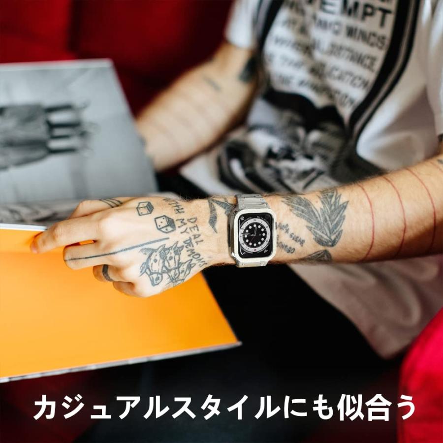 2022改良モデル】amBand Apple Watch バンド ステンレス ケースバンド 