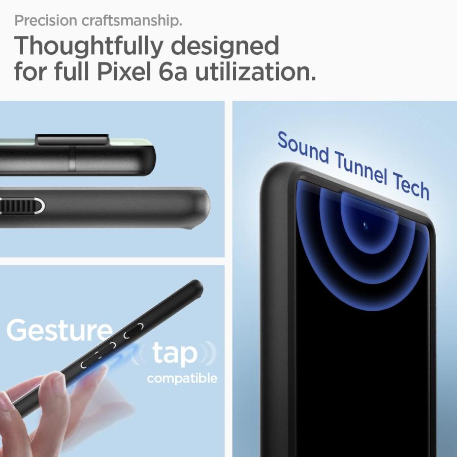 Spigen Pixel6a ケース クリア TPU バンパーケース 2重構造 米軍MIL規格取得 耐衝撃 すり傷防止 黄ばみ無し ウルトラ・ハイブリッド ACS04478 (マット・ブラ｜lvshop｜07