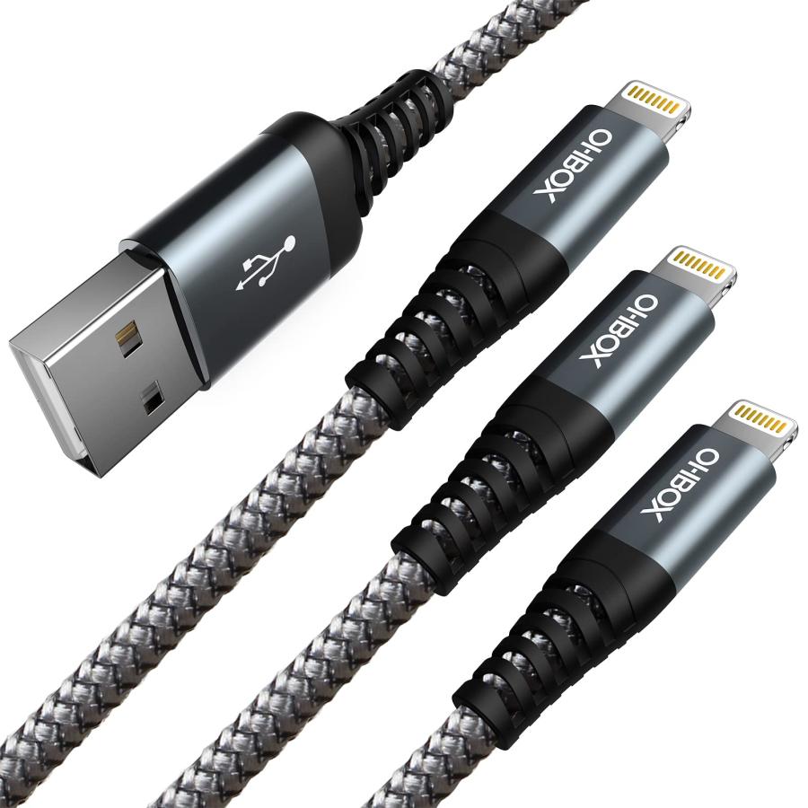 iPhone 充電ケーブル 2M 3本セット 高耐久 あいふぉん コード USB 