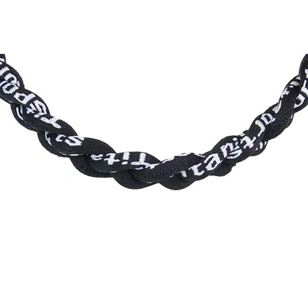 No.17 黒色 黒色 三つ編みネックレス スポーツネックレス 三つ編み