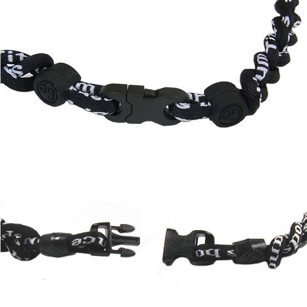 No.17 黒色 黒色 三つ編みネックレス スポーツネックレス 三つ編み