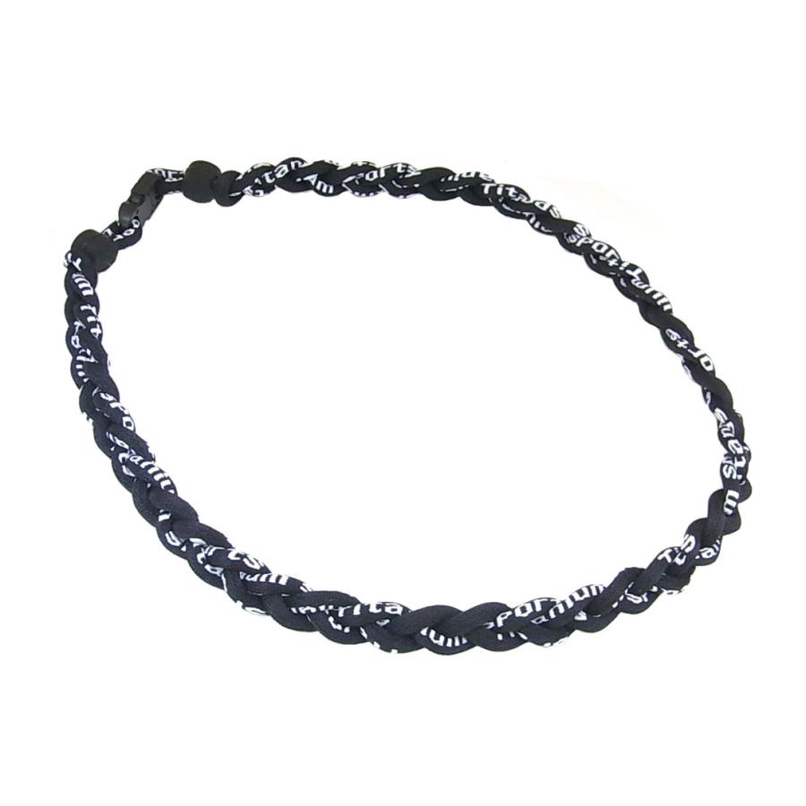 No.17 黒色 黒色 三つ編みネックレス スポーツネックレス 三つ編み