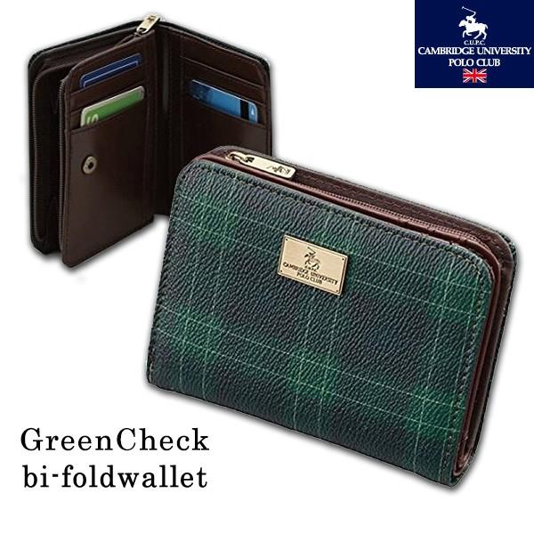 Pc1 5 メンズ 二つ折財布 短財布 コンパクト財布 ブランド ポロ クラブ 緑 男性用