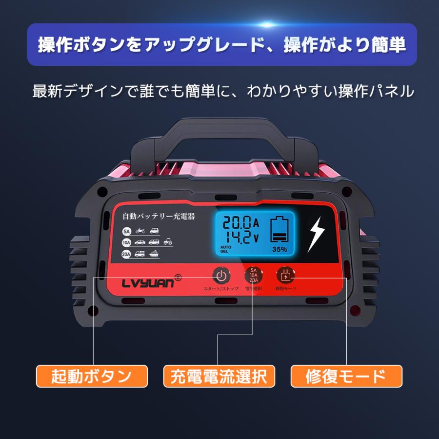 自動パルスバッテリー充電器 a 全自動 スマートチャージャー 12v 24v対応 バッテリー診断機能付 維持充電方式 Agm Gel車充電可能 Lvyuan Chongdianqi a Lvyuan 通販 Yahoo ショッピング
