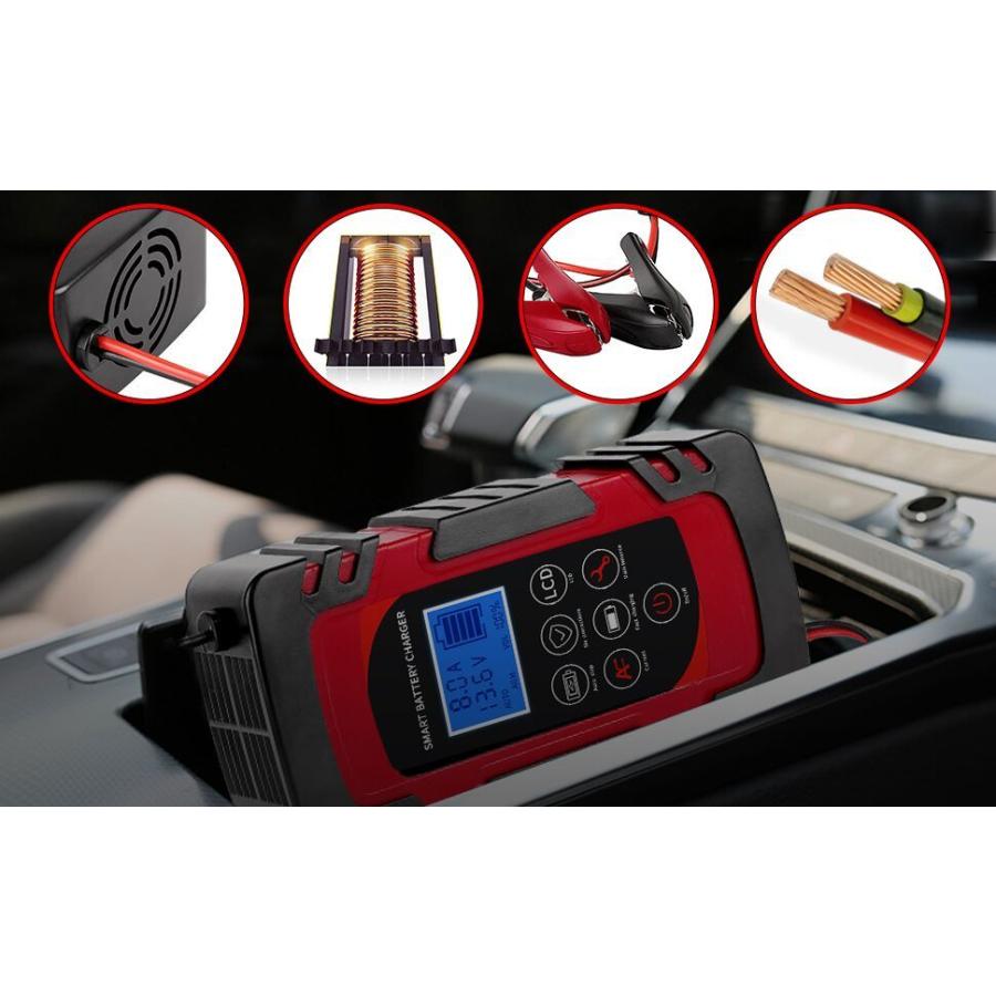 バッテリー充電器 8a 全自動 スマートチャージャー 12v 24v対応 バッテリー診断機能付 維持充電 トリクル充電 方式 Agm Gel車充電可能 自動車 Lvyuan Chongdianqi Lvyuan 通販 Yahoo ショッピング