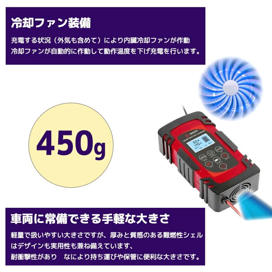 高級品市場 ❤全自動6ステージ充電方式❣トリクル充電もOK ❤超多機能