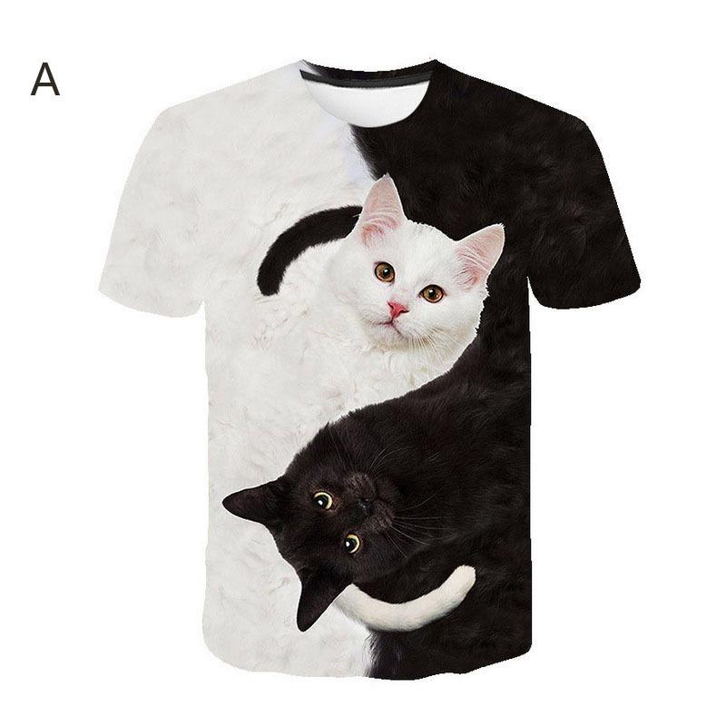 年末年始 Tシャツ レディース イラスト 可愛い 3d 猫 Tシャツ 半袖 男女兼用 薄手 ねこ 白 レディース 面白 おもしろ かわいい トリックアート 3dyf001 イワモト1234 通販 Yahoo ショッピング