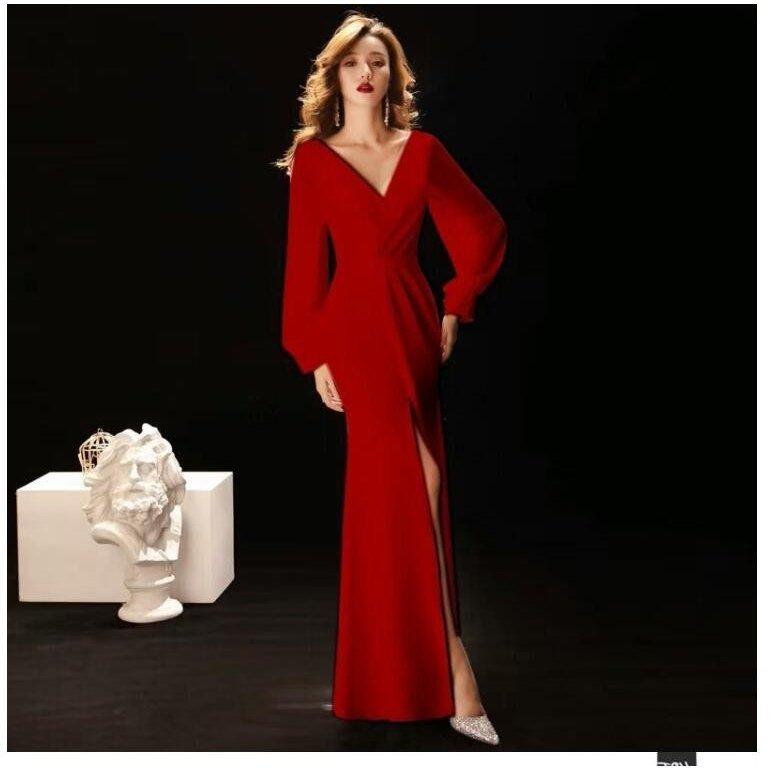 ランキング上位のプレゼント 発表会 演奏会 謝恩会 二次会 披露宴 結婚式 ロングドレス ウエディングドレス 袖あり お食事会 マーメイドドレス お呼ばれ パーティー 女子会 同窓会 ナイトドレス お届け方法によって納期が違う 佐川急便 入金確認後5 7営業日発送 土日