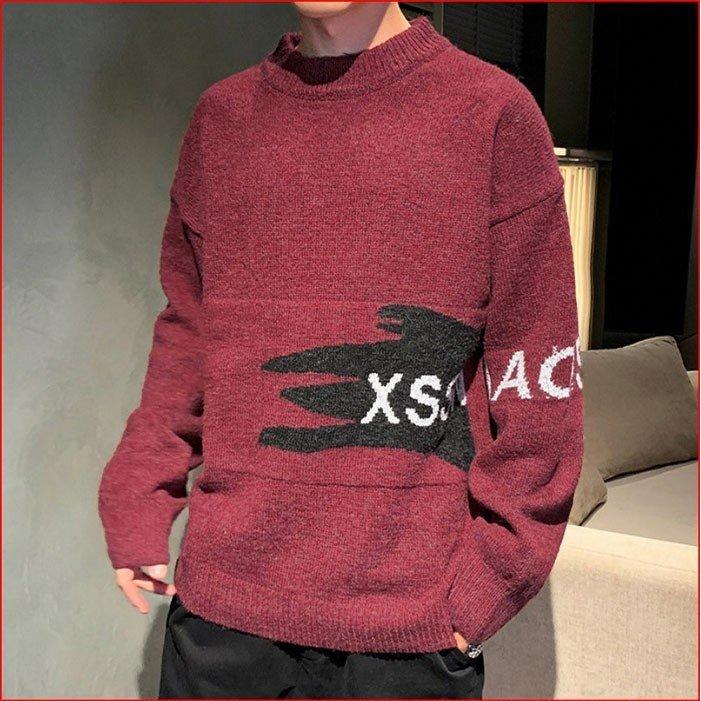 新年の贈り物 セーター メンズ オフィス 通勤 おしゃれ 暖かい ニットセーター秋冬 トレーナー トップス タイト 無地 リブニット リブ編み 長袖 ニット セーター カラー レッド Www Ricamificiolevi Com