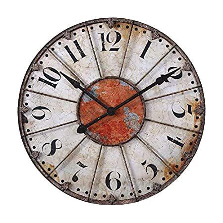 ランキング2021 Uttermost エイジド壁掛け時計 ワイド 29インチ Ellsworth 掛け時計、壁掛け時計