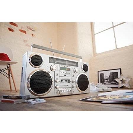 GPO Brooklyn 1980S-Style Portable Boombox - CD Player, Cassette Player, FM CDラジカセ