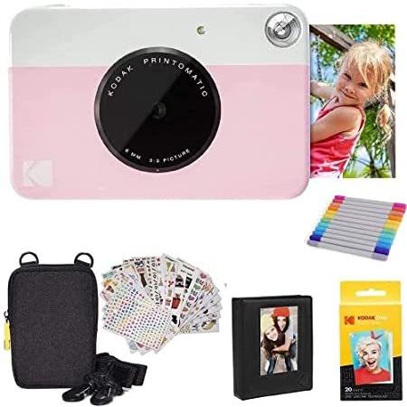【大注目】 Printomatic Kodak Instant Sheets (20 Paper Zink + Bundle Gift (Pink) Camera レンジファインダーカメラ