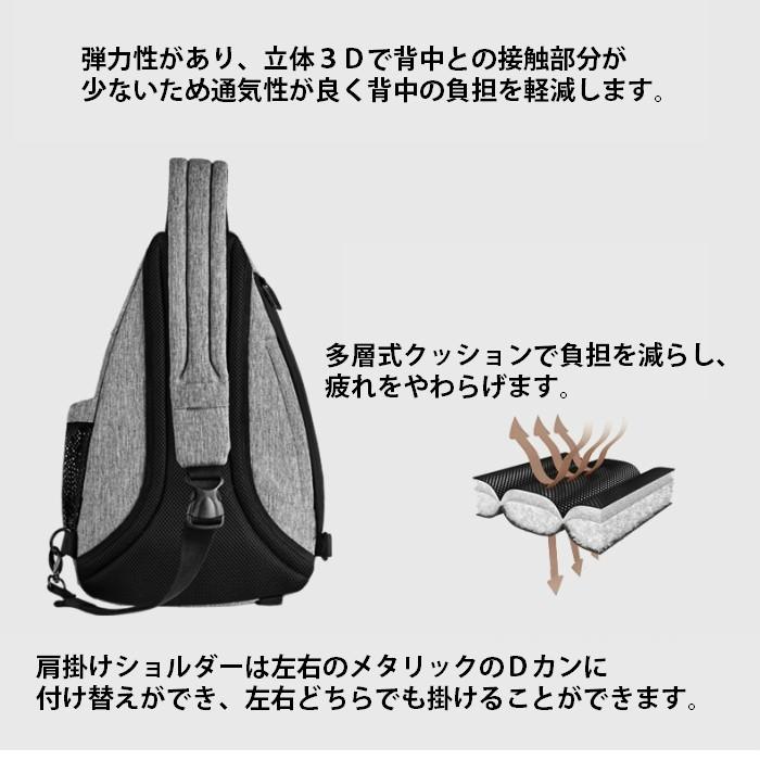 CAI（カイ） ボディバッグ メンズ レディースワンショルダー タテ型 スポーツバッグ 撥水   ショルダーバッグ  斜め掛けバッグ 軽量 iPad P-6005