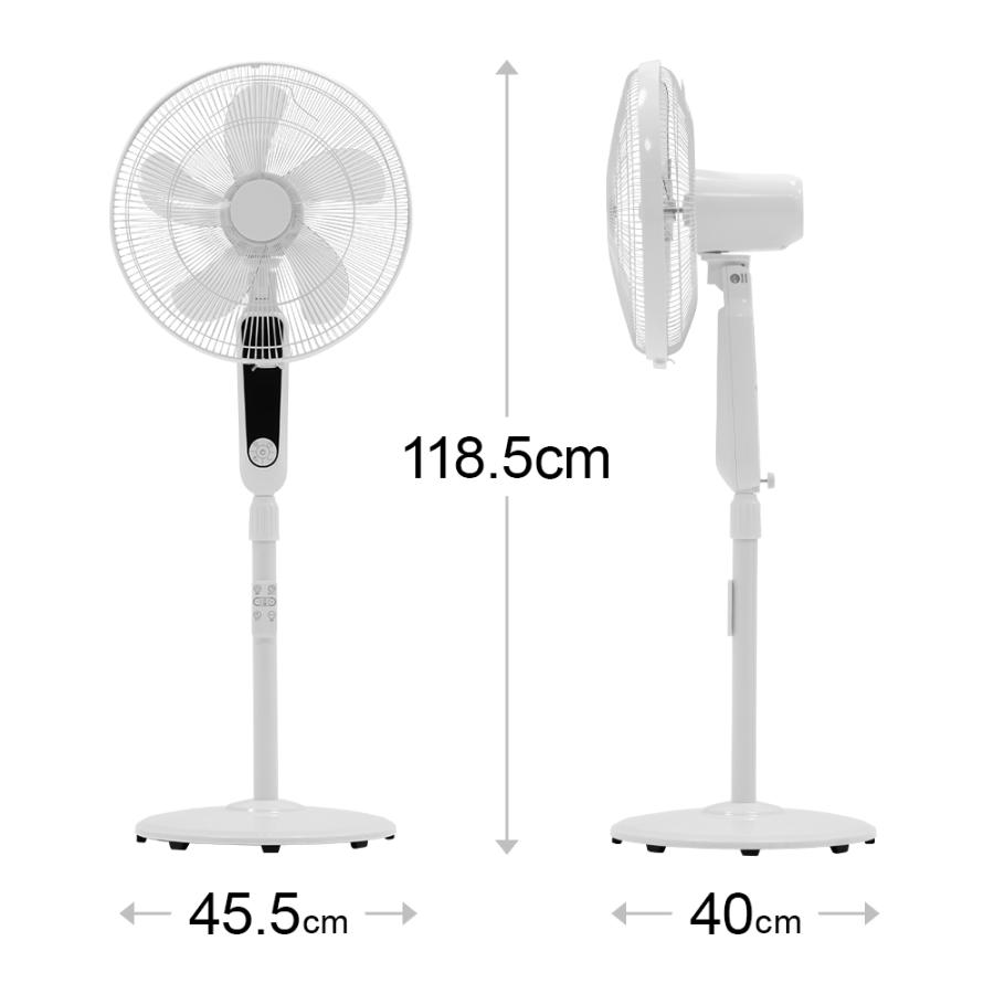 ハイタイプ DCモーター 扇風機 リモコン付き 高さ調節 自動首振り 左右