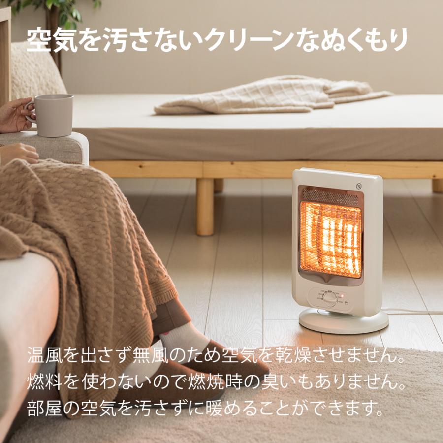 電気代対策】電気ストーブ200W省エネ対応 ハニカム構造 転倒時自動オフ