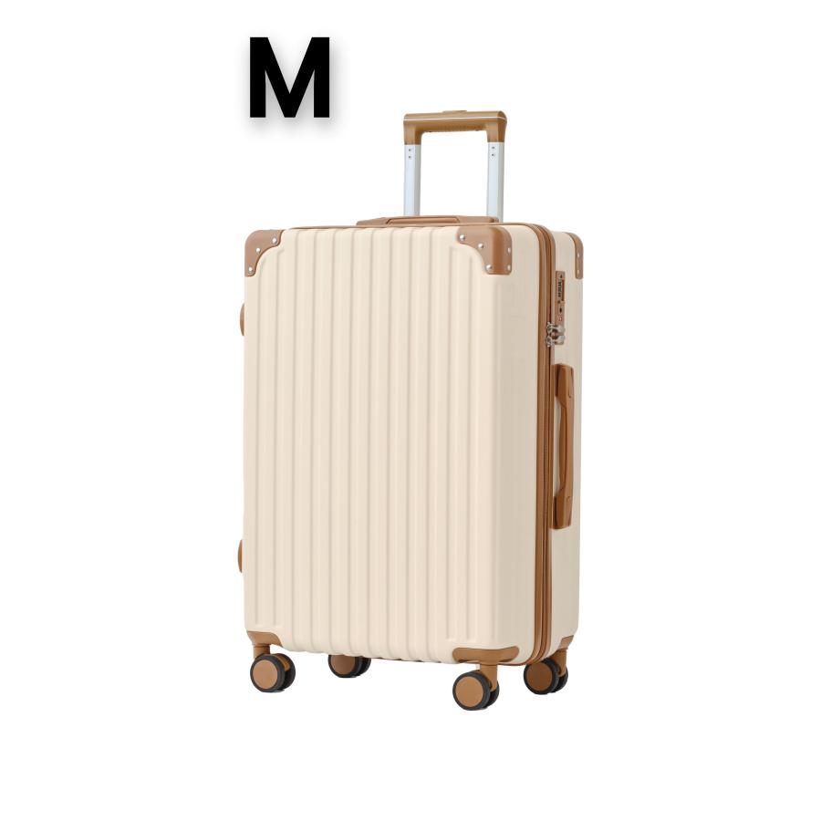 人気No.1【単品、Mサイズ、ベージュ】スーツケース Mサイズ ベージュ