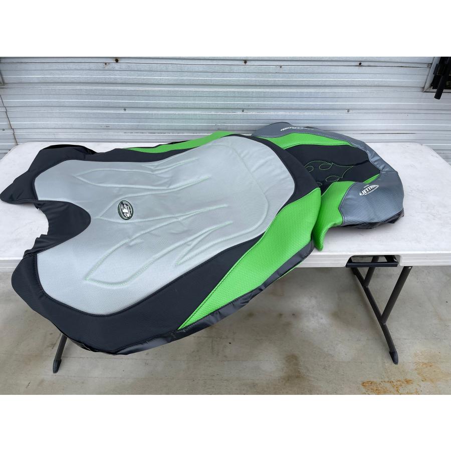 JT-K15F101B》JETTRIM KAWASAKI STX-15F SEATCOVER SLVxGMxGRN JT-K15F101B》JETTRIM KAWASAKI STX-15F SEATCOVER SLVxGMxGRN