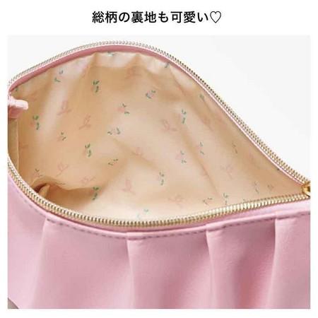 SNIDEL BEAUTY スナイデル ビューティ ピンク フリルポーチ