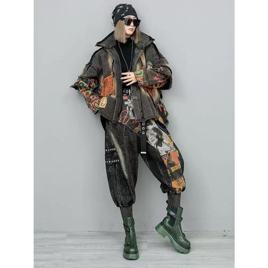 ヤマダヤ　スコットクラブ　再構築　ドッキングデニムジャケット　ダメージ加工　M Single Pocket Denim Jacket(42(MEN) Medium Dark Blue Damage