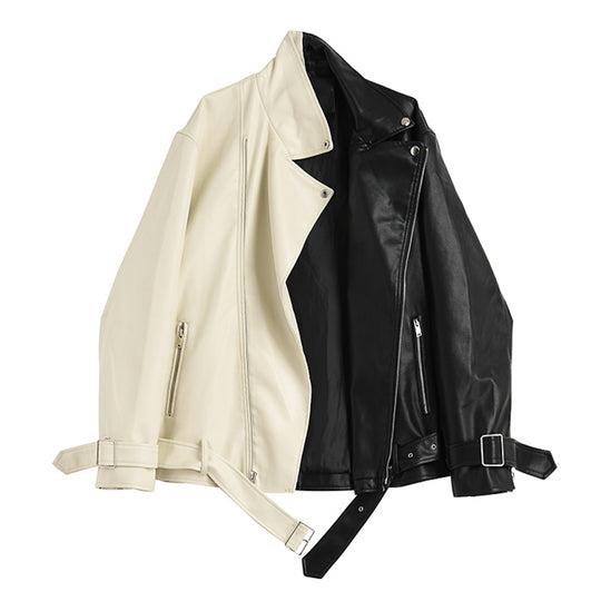 LycoAn】クロムトラストライダースジャケット /白黒/コントラスト