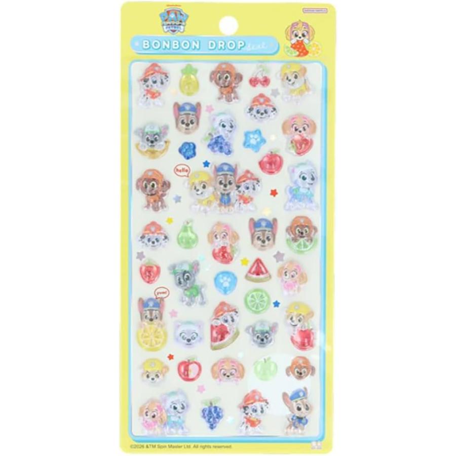 BONBON DROP ボンボンドロップシール ステッカー フルーツ サンスター文具 パウ・パトロール グッズ ボンボンドロップシール