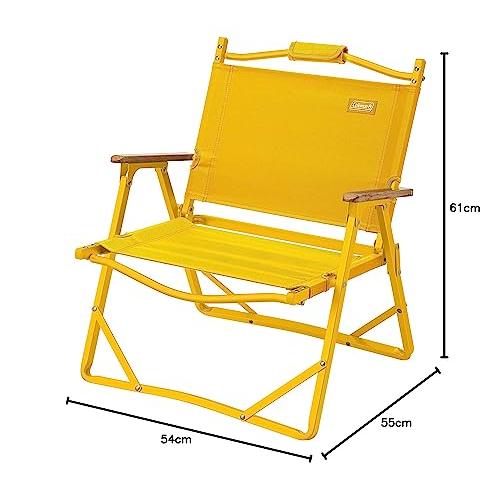 コールマンColeman チェア ファイアープレイスフォールディングチェア イエローカラー 焚き火用 折り畳み コンパクト収納 2195978