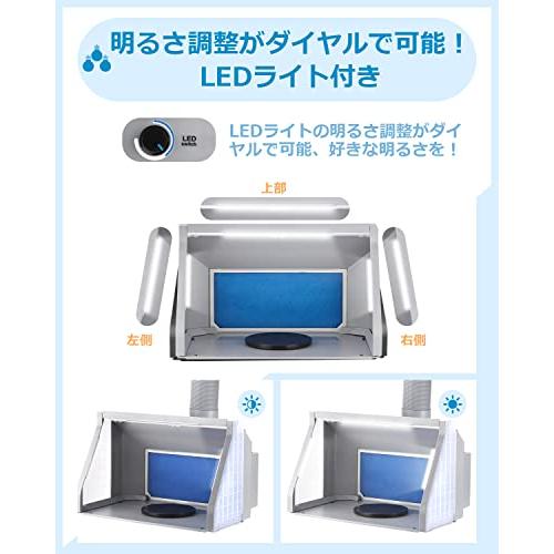 Anesty ADFSPB-01 塗装ブース スプレーブース 2基フアン LED照明 明るさ・風量 無段階調整 延長用ダクトホース フィルターが |  | 02