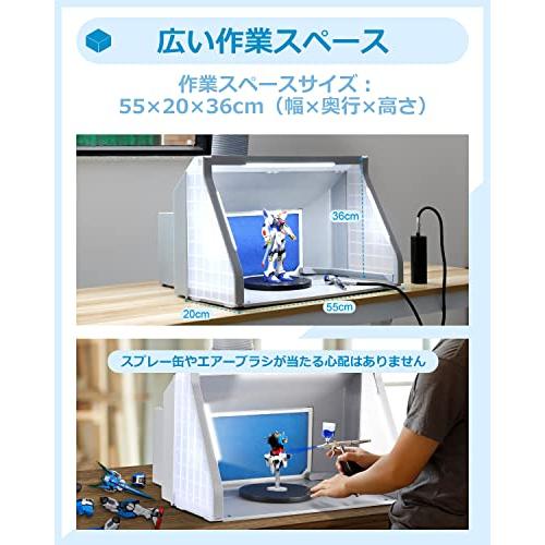 Anesty ADFSPB-01 塗装ブース スプレーブース 2基フアン LED照明 明るさ・風量 無段階調整 延長用ダクトホース フィルターが |  | 04