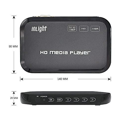 InLight HD801メディアプレーヤー 2023年12月の最新のアップグレード最大3840*2160p 30fps解像度 HDMI/VGA｜lycrown｜02